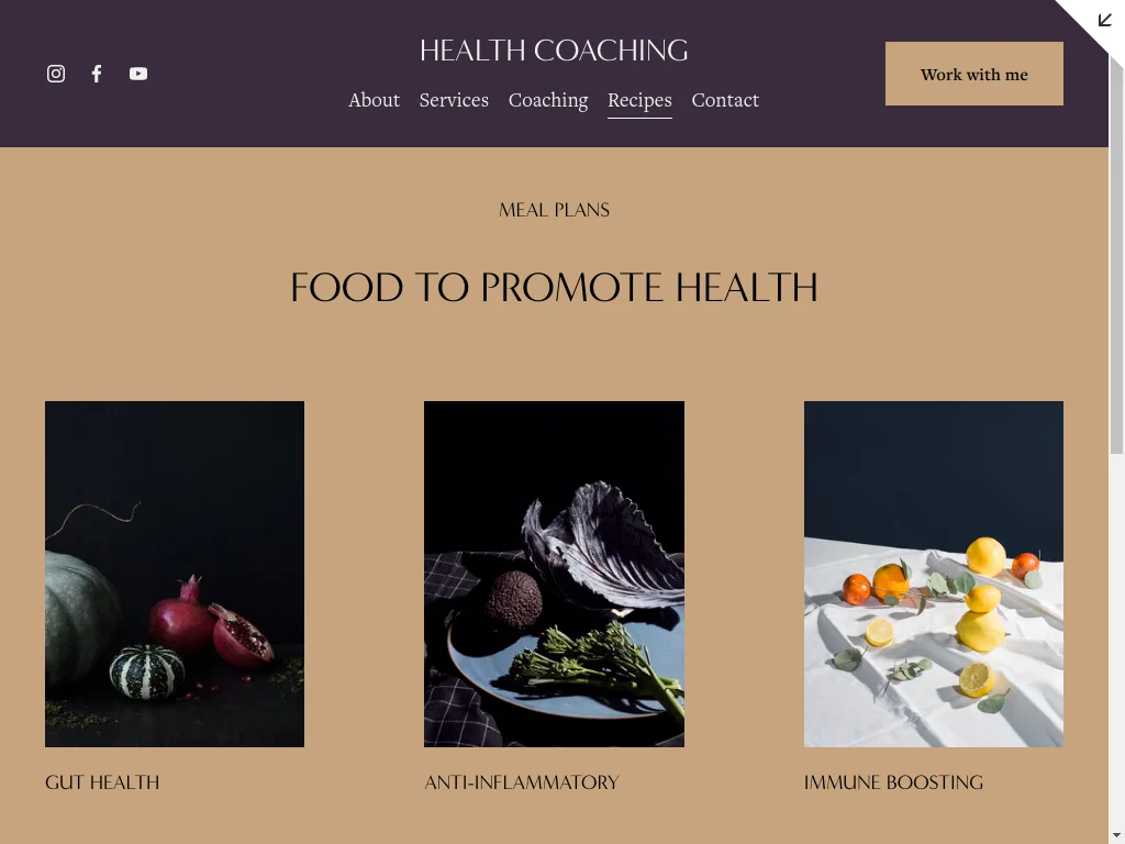 Health Coach Website Design - Section 13