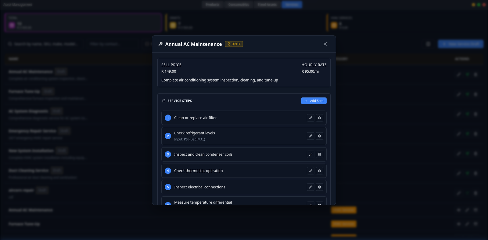 ServiceOps ERP screen 6