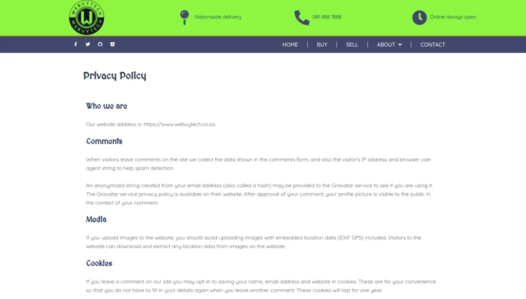 We Buy Tech Website Design - Section 4